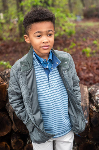 Prodoh Kid's Quilted Barn Jacket in Fly Fishing Green