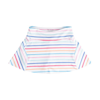 Prodoh Girls' Tennis Twirl Skort with Built-In Compression Shorts — Sun Kissed Stripe