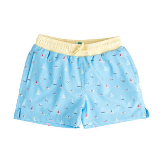 Prodoh Boys' Boogie Board Swim Trunks Boat Print Regular