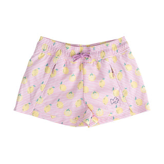 Prodoh Girls' Beach Cruiser Short - Pink Frosting Lemon Stripe