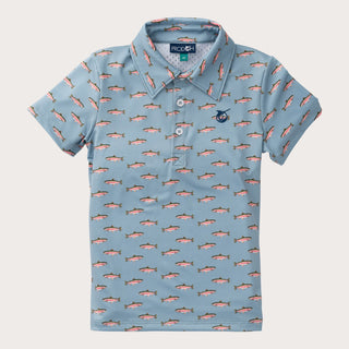 Prodoh Boys' Short Sleeve Pro Performance Polo Shirt - Rainbow Trout