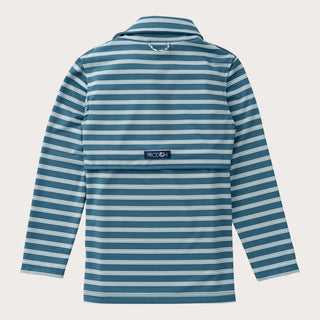 Prodoh Boys' Long Sleeve Performance Polo - Tapestry Green Stripe
