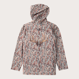 Prodoh Boys' Pro Performance Hoodie T-shirt - Neutral Camo with Deer Antlers