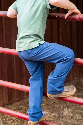 Prodoh Boys' Pro Performance Angler Pant - Navy Blue Peony
