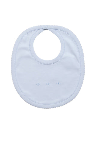 The Proper Peony Proper Pima Bib Blue with White Stitch
