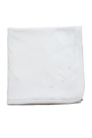 The Proper Peony Small Pima Blanket - White