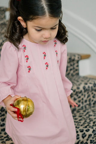 The Proper Peony Merriment Girls Dress - Candy Cane