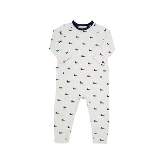 Rayburn Romper (Pima)- Golf Club Quack Quacks with Tortoise Buttons