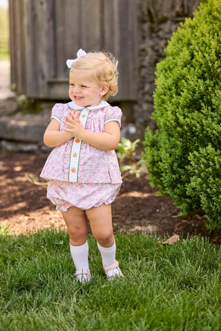 Little English Ruffled Sally Bloomer Set - Pumpkins