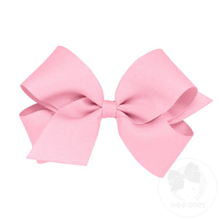 Wee Ones Medium Classic Grosgrain Hair Bow - Pearl