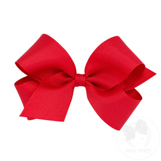 Wee Ones Medium Classic Grosgrain Hair Bow - Red