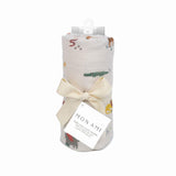 ANIMAUX DE SAFARI MUSLIN SWADDLE BLANKET