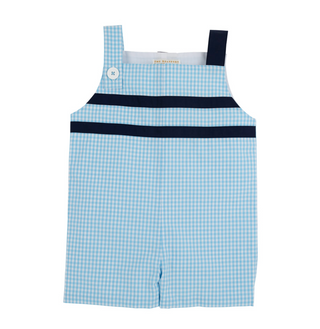 Teddy's Jon Jon- Brookline Blue Mini Gingham with Nantucket Navy