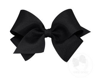 Wee Ones Small Classic Grosgrain Hair Bow- Black