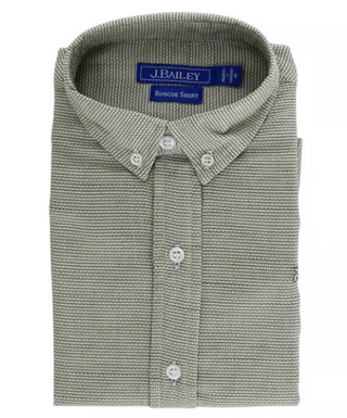 J. Bailey Boys Roscoe Button Down Dress Shirt - Basil Green