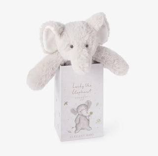 Elegant Baby Lucky the Elephant Snuggler Boxed