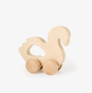 Elegant Baby Wooden Toy Swan