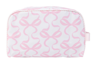 Apple of My Isla - The Dopp Kit in Bows on White