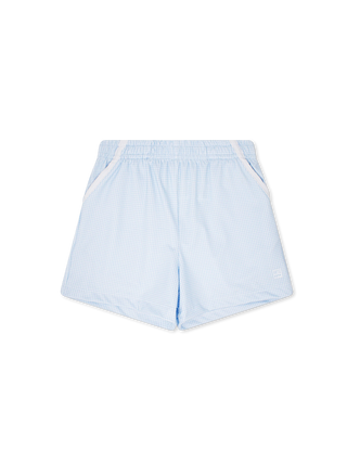 Set Athletics Nathan Short - Cotton Candy Blue Minigingham, Pure Coconut