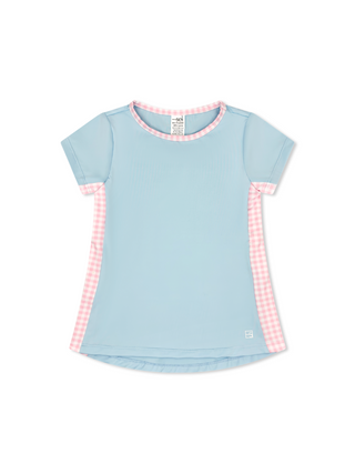 Set Fashion Blair Top - Cotton Candy Blue, Cotton Candy Pink Check