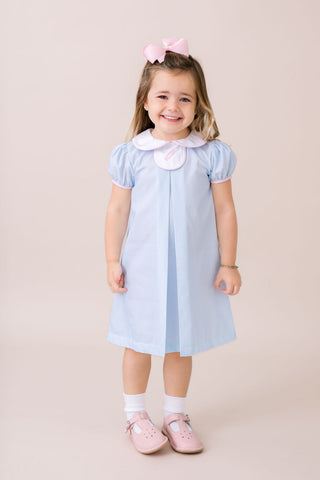 Lullaby Set Timeless Tab Dress Baby Blue Mini gingham