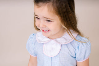 Lullaby Set Timeless Tab Dress Baby Blue Mini gingham