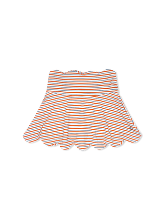 Set Athletics Zoe Scallop Skort - Orange Spice Stripe