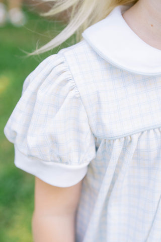 Lullaby Set Breccan Dress - Cornflower Check