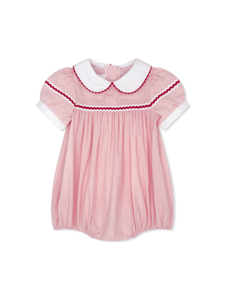 Lullaby Set Kendall Bubble - Classic Pink Minigingham, Ric Rac