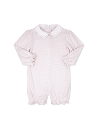 Lullaby Set Precious Play Bubble Long Sleeve - Pensacola Pink Ministripe