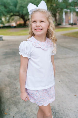 Lullaby Set Susie Scallop Skirt Set - Pumpkin Grove Floral