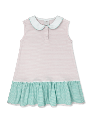 Lullaby Set Mary Margaret Dress Pensacola Pink Ministripe, Midtown Mint Ministripe