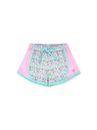 Set Athletics Elise Short - Whimsy Wildflowers, Flamingo Pink, Totally Turquoise