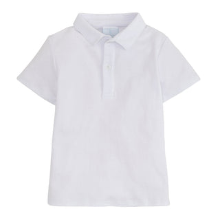 Little English Short Sleeve Polo - White