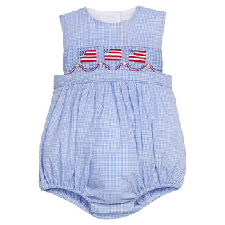 Little English Smocked Apron Bubble - Flags