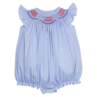 Little English Smocked Bishop Bubble - Flags