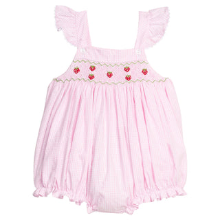 Little English Smocked Lizzy D Bubble - Strawberries