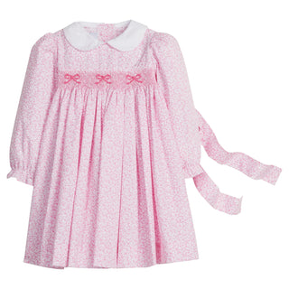 Little English Smocked Natalie Dress in Pink Vinings