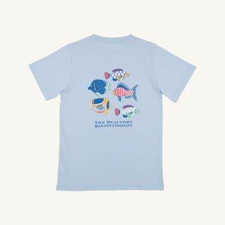 The Beaufort Bonnet Company Sir Proper's T-Shirt - Buckhead Blue with Fish