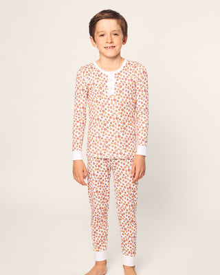 Petite Plume Kid's Pima Snug Fit Pajama Set - Pumpkin Patch