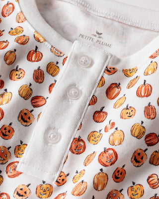 Petite Plume Kid's Pima Snug Fit Pajama Set - Pumpkin Patch