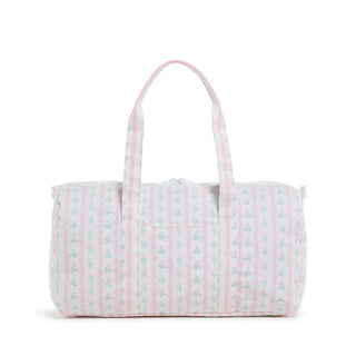 TRVL Weekender Duffel Bag - Ribbon Floral Pink