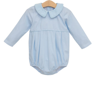 Trotter Street Kids Archie Bubble- Light Blue Microgingham