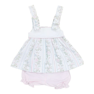 Sweet Dreams Valerie Blue/Pink Floral Print Bloomer Set