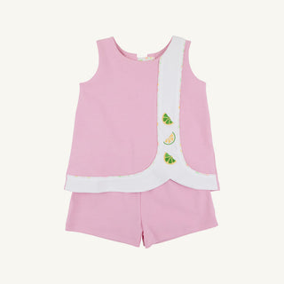 The Beaufort Bonnet Tilly Snap Set (Shorts)- Pier Party Pink with Citrus Style
