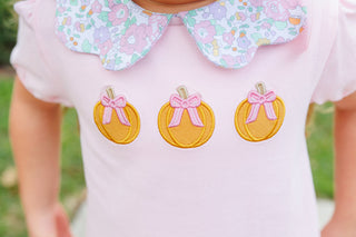 Trotter Street Kids Short Set - Floral Pumpkin
