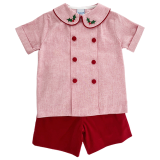 Holly with Red Corduroy - Dressy Short Set