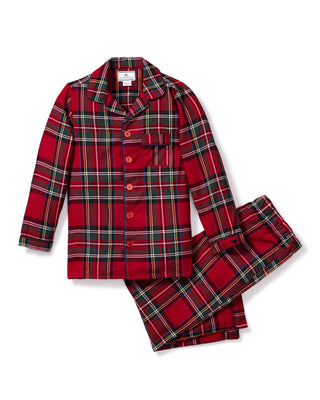 Petite Plume- Kid's Brushed Twill Pajama Set in Imperial Tartan