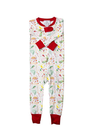 Sugarplum Footed Zipper PJ