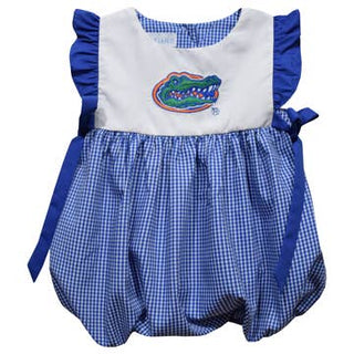 Florida Gators Embroidered Gingham Girls Bubble